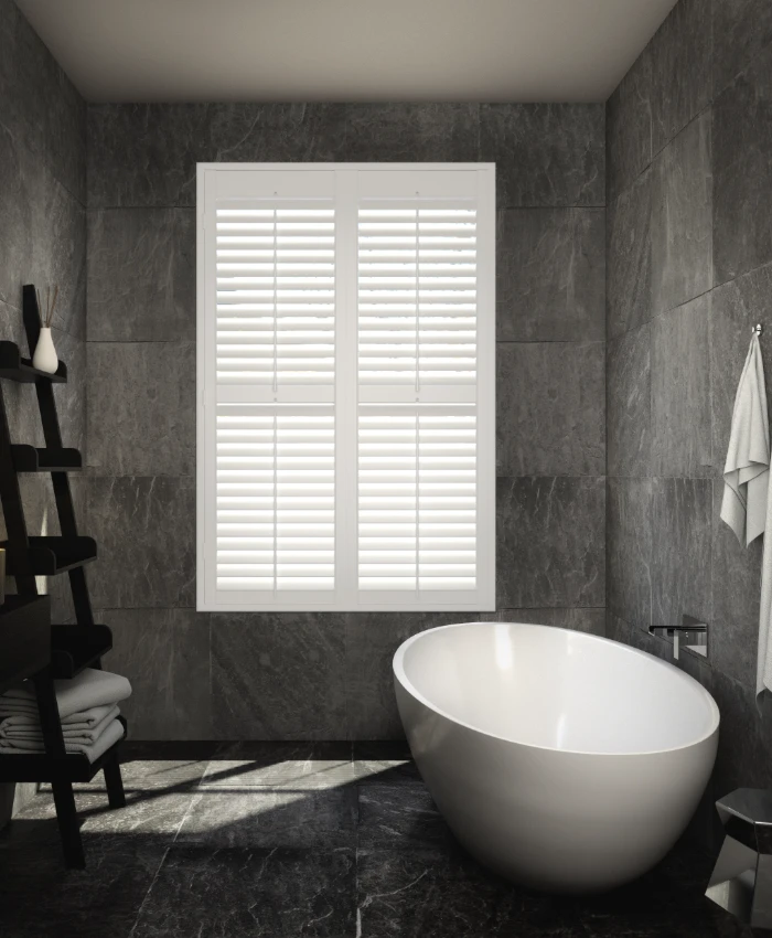 Faux Wood Shutters - Hampton bathroom